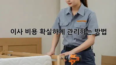 이사 비용, 확실하게 관리하는 방법!